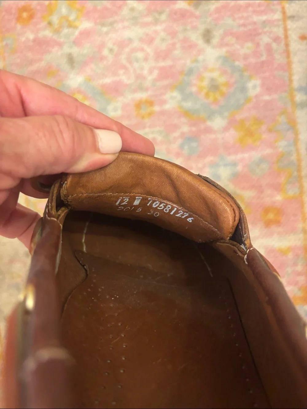 Men's Brown Leather Boat Shoes with Rawhide Laces
